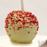 Fancy Schmancy Apple - Heart with white chocolate